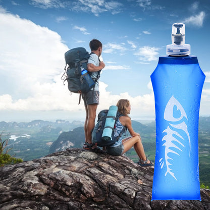 250/500ML Foldable Silicone Soft Flask Water Bottle Outdoors Camping Traveling Sport Running Jogging Hydration Bladder Pack Vest