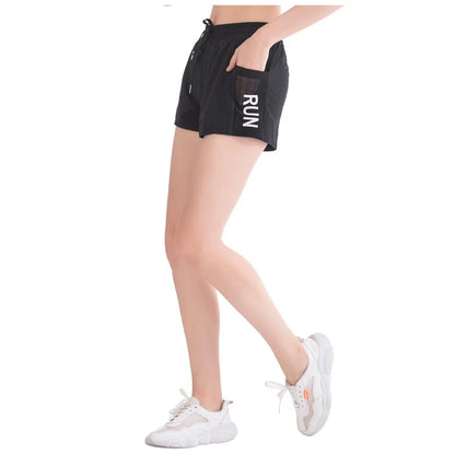 Short de sport coupe ample pour femme – Taille haute pour la course, le fitness et le yoga, avec technologie de séchage rapide.