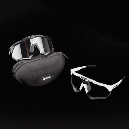 Nouveau Lunettes de cyclisme photochromiques SCICON pour hommes