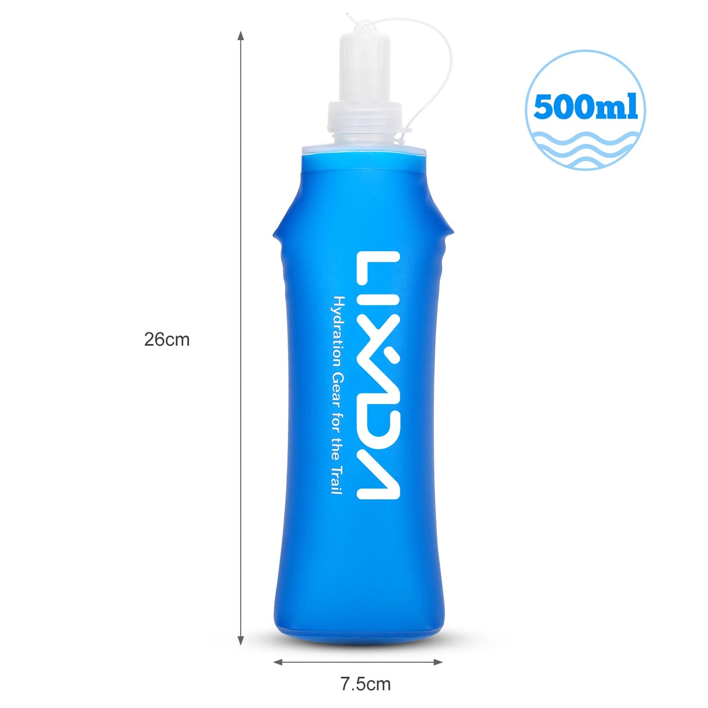 Lixada 500ml Folding Soft Flask Water Bottle - Outdoor Sports Edition