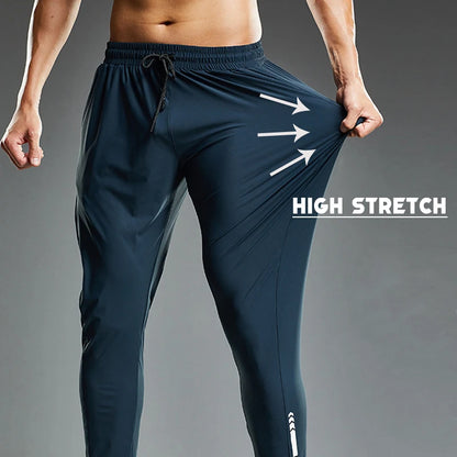 Pantalon de survêtement de course élastique d'été pour hommes - Pantalon d'entraînement extérieur décontracté pour la salle de sport et le fitness