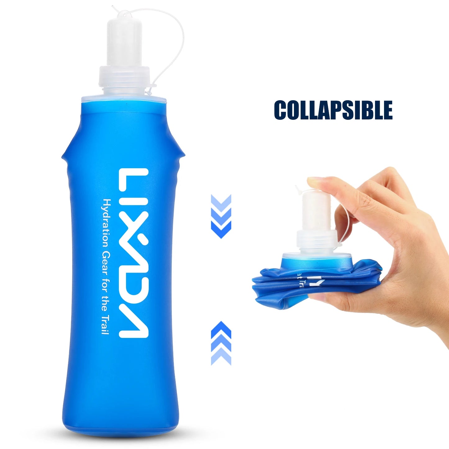 Lixada 500ml Folding Soft Flask Water Bottle - Outdoor Sports Edition