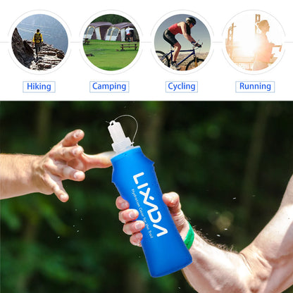 Lixada 500ml Folding Soft Flask Water Bottle - Outdoor Sports Edition