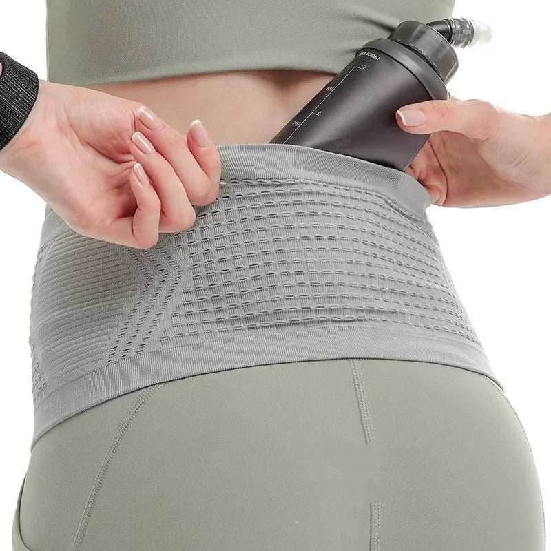 Sac de ceinture invisible sans couture – Sac banane de sport unisexe pour la salle de sport, la course et le fitness