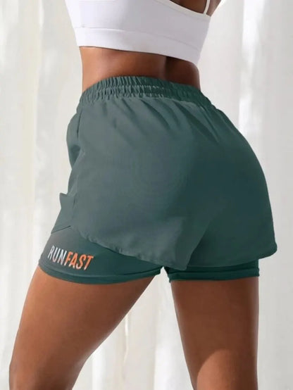 Women's High-Rise Run Shorts - Elastic Proximity Control Running Shorts for Enhanced Comfort