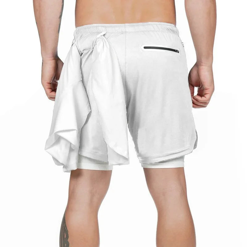 Men's 2 in 1 Running Shorts - Custom Phone Pocket