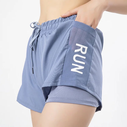 Short de sport coupe ample pour femme – Taille haute pour la course, le fitness et le yoga, avec technologie de séchage rapide.